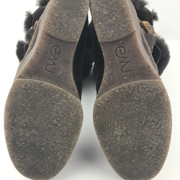 EMU Australia Heighton Low Brown Wedge Boots 8 - Picture 7 of 7